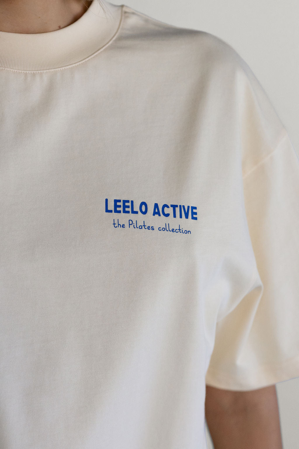 Pilates Collection Boyfriend Tee - French Vanilla - LEELO ACTIVE