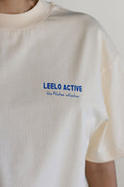Pilates Collection Boyfriend Tee - French Vanilla - LEELO ACTIVE