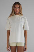 Pilates & Matcha Tee - Cream/Lilac - LEELO ACTIVE