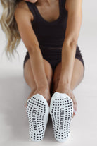 Pilates & Wellness Grip Socks - Cream - LEELO ACTIVE