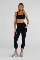 SCULPT 7/8 Pocket Leggings - Black - LEELO ACTIVE