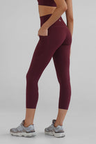 SCULPT 7/8 Pocket Leggings - Cherry Cola - LEELO ACTIVE