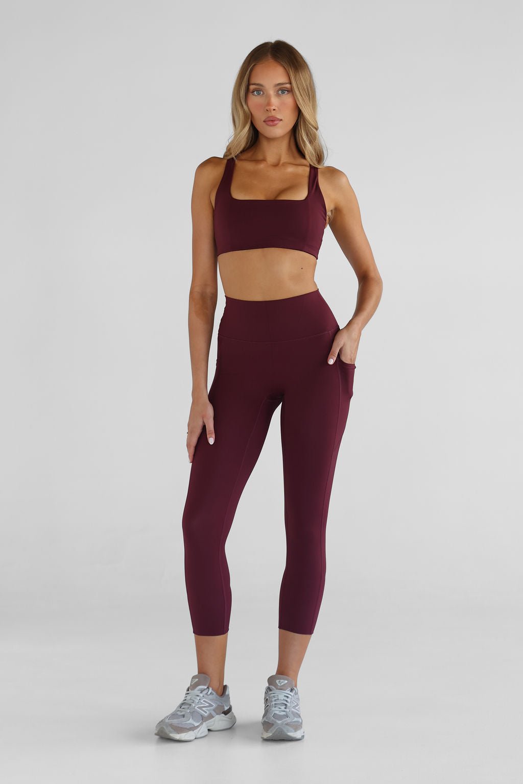 SCULPT 7/8 Pocket Leggings - Cherry Cola - LEELO ACTIVE