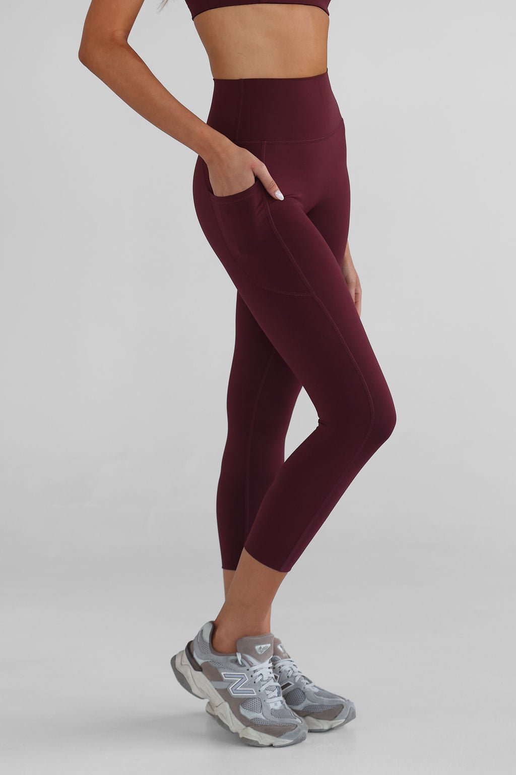 SCULPT 7/8 Pocket Leggings - Cherry Cola - LEELO ACTIVE