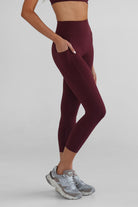 SCULPT 7/8 Pocket Leggings - Cherry Cola - LEELO ACTIVE