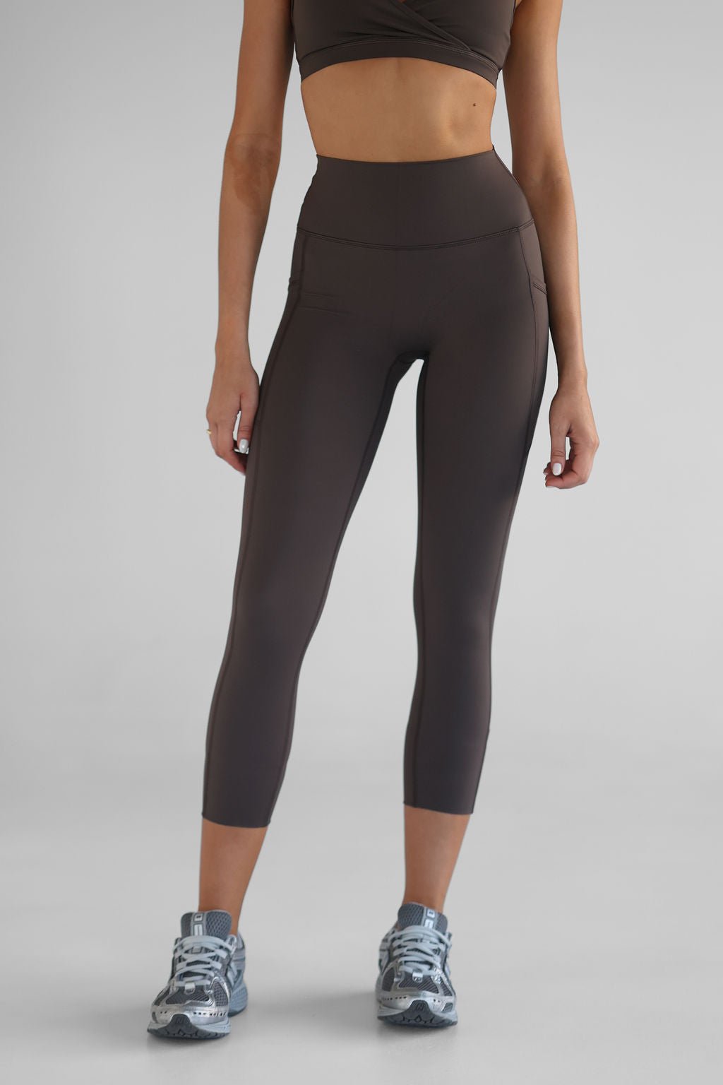 SCULPT 7/8 Pocket Leggings - Dark Chocolate - LEELO ACTIVE