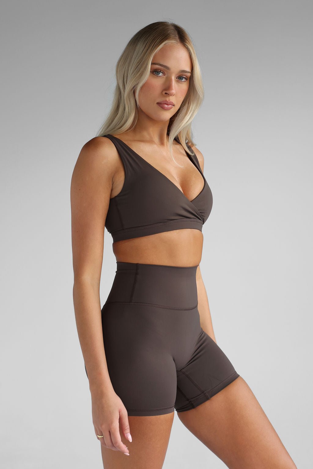 SCULPT Bike Shorts - Dark Chocolate - LEELO ACTIVE