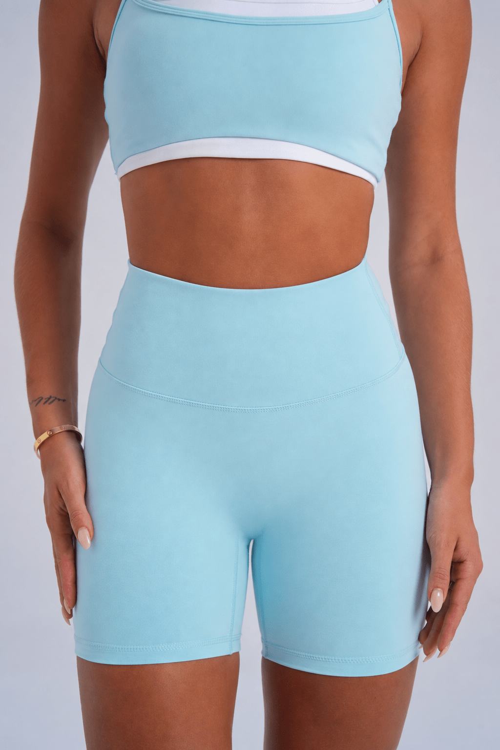 SCULPT Bike Shorts - Ice Blue - LEELO ACTIVE