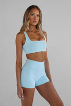 SCULPT Bike Shorts - Ice Blue - LEELO ACTIVE
