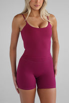 SCULPT Bike Shorts - Sangria - LEELO ACTIVE