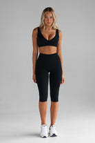 Sculpt Capris (3/4 Leggings) - Black - LEELO ACTIVE