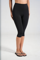 Sculpt Capris (3/4 Leggings) - Black - LEELO ACTIVE