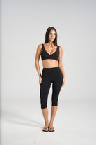 Sculpt Capris (3/4 Leggings) - Black - LEELO ACTIVE