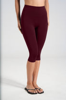 Sculpt Capris (3/4 Leggings) - Cherry Cola - LEELO ACTIVE