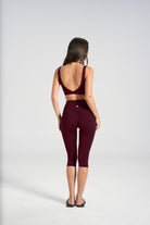 Sculpt Capris (3/4 Leggings) - Cherry Cola - LEELO ACTIVE