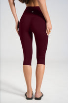 Sculpt Capris (3/4 Leggings) - Cherry Cola - LEELO ACTIVE