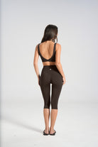 Sculpt Capris (3/4 Leggings) - Dark Chocolate - LEELO ACTIVE