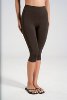 Sculpt Capris (3/4 Leggings) - Dark Chocolate - LEELO ACTIVE