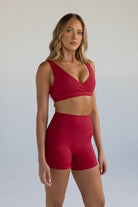 SCULPT Crop - Cherry - LEELO ACTIVE