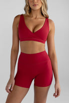SCULPT Crop - Cherry - LEELO ACTIVE