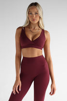 Sculpt Crop - Cherry Cola - LEELO ACTIVE