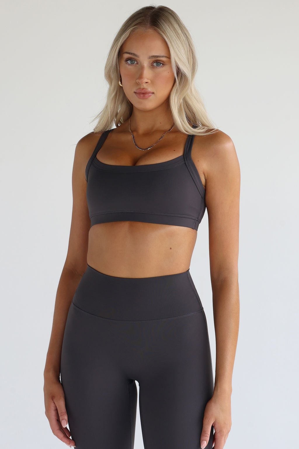 SCULPT Cross Back Crop - Ash - LEELO ACTIVE