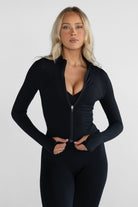 SCULPT Fitted Jacket - Black - LEELO ACTIVE
