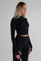 SCULPT Fitted Jacket - Black - LEELO ACTIVE