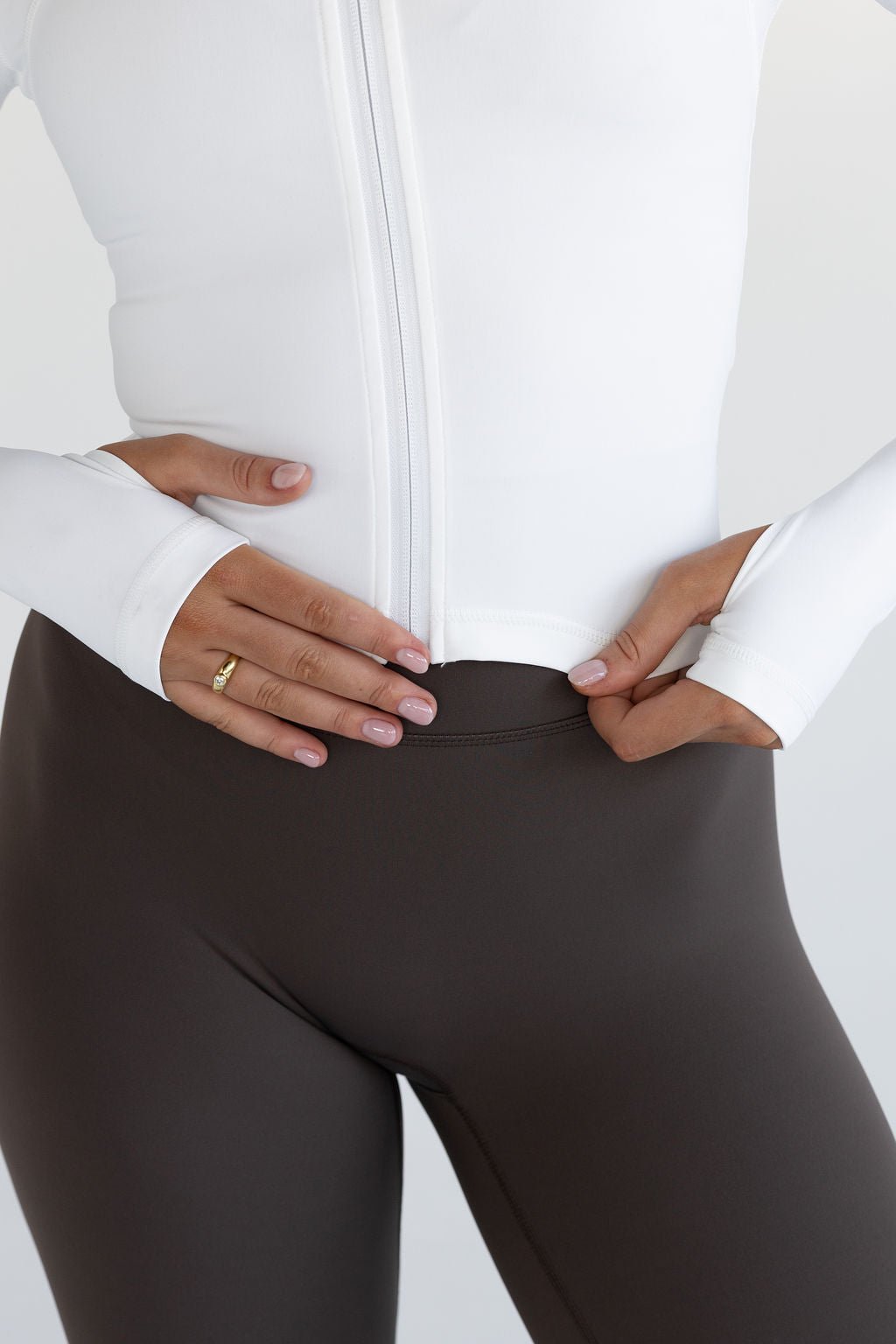 SCULPT Fitted Jacket - White - LEELO ACTIVE