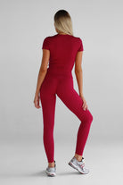 SCULPT Fitted Tee - Cherry - LEELO ACTIVE