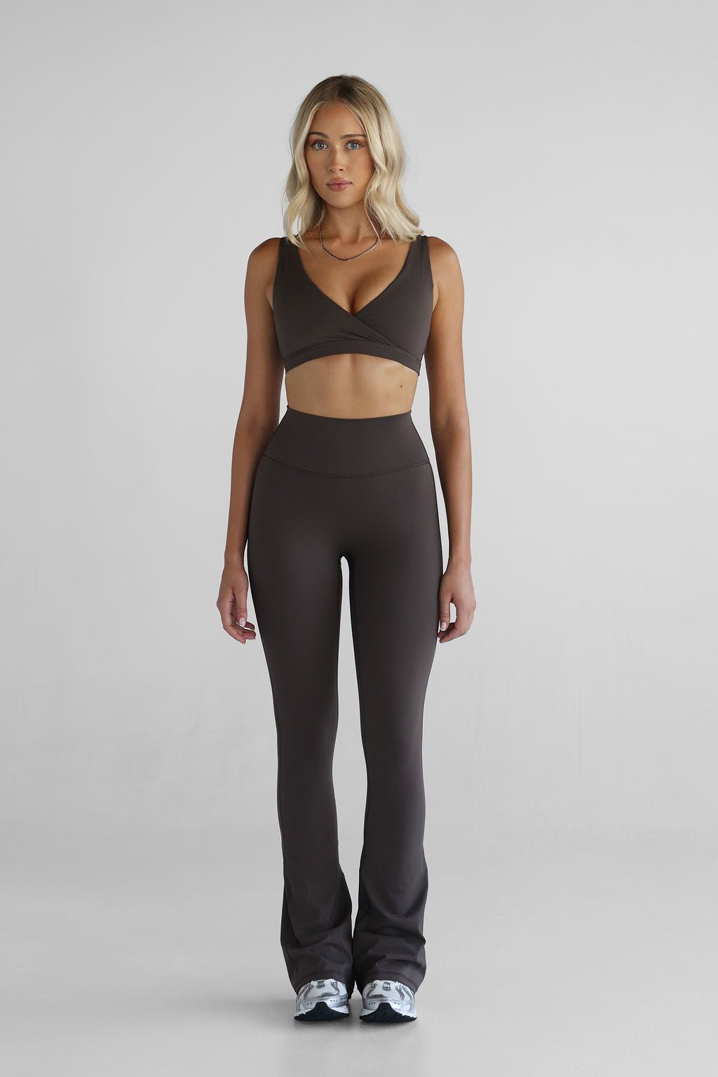 SCULPT Flare Leggings - Dark Chocolate - LEELO ACTIVE