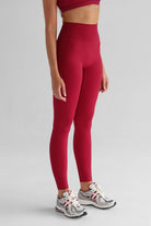 SCULPT Full Length Leggings - Cherry - LEELO ACTIVE