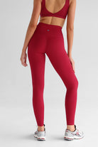 SCULPT Full Length Leggings - Cherry - LEELO ACTIVE