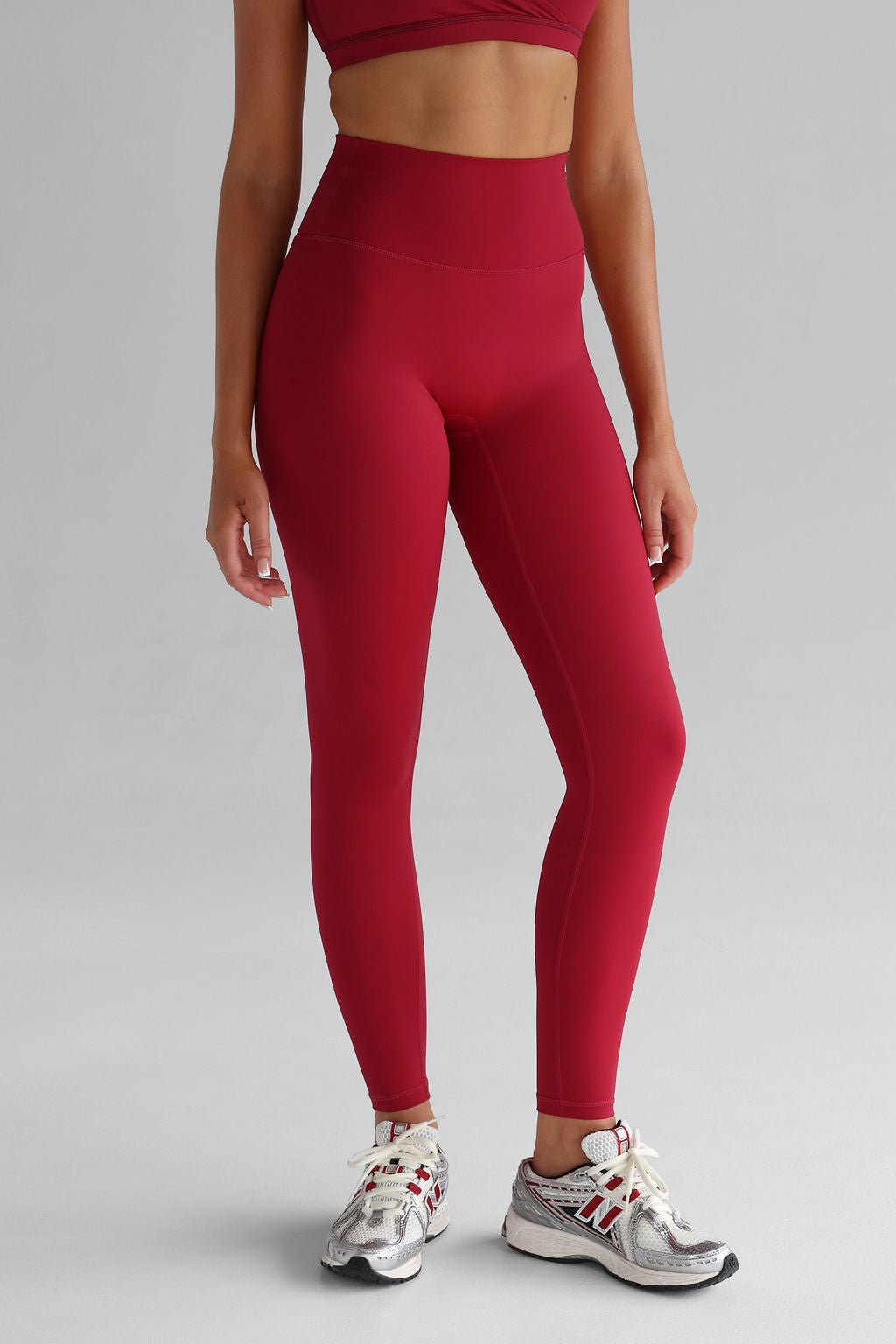 SCULPT Full Length Leggings - Cherry - LEELO ACTIVE