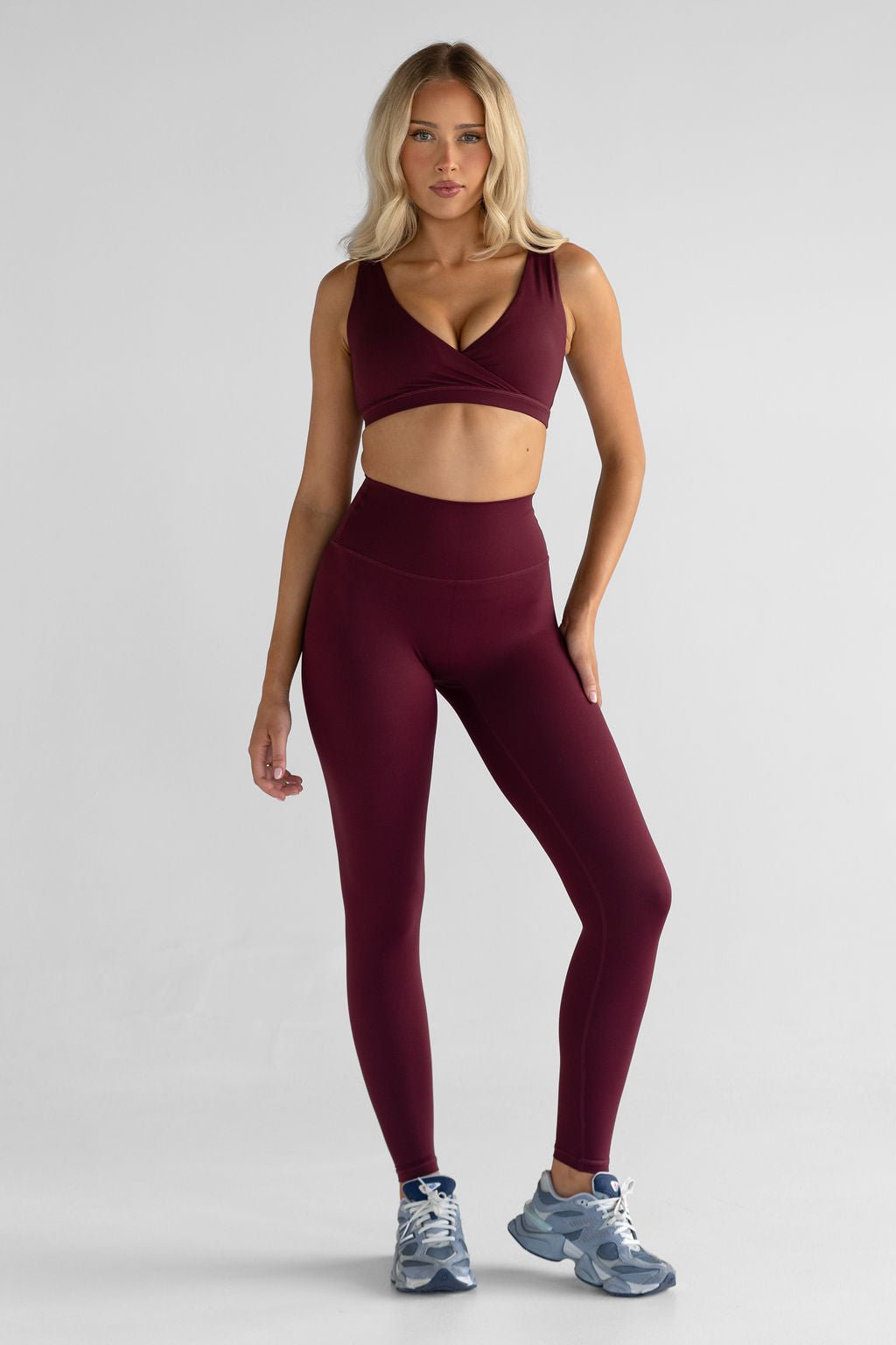 SCULPT Full Length Leggings - Cherry Cola - LEELO ACTIVE