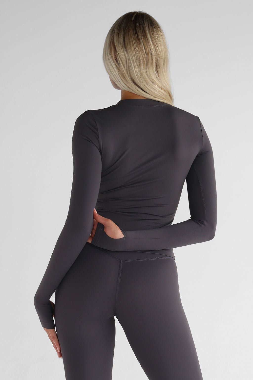 SCULPT Full Length Long Sleeve - Ash - LEELO ACTIVE