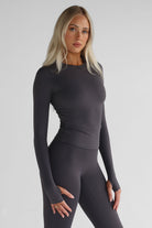 SCULPT Full Length Long Sleeve - Ash - LEELO ACTIVE