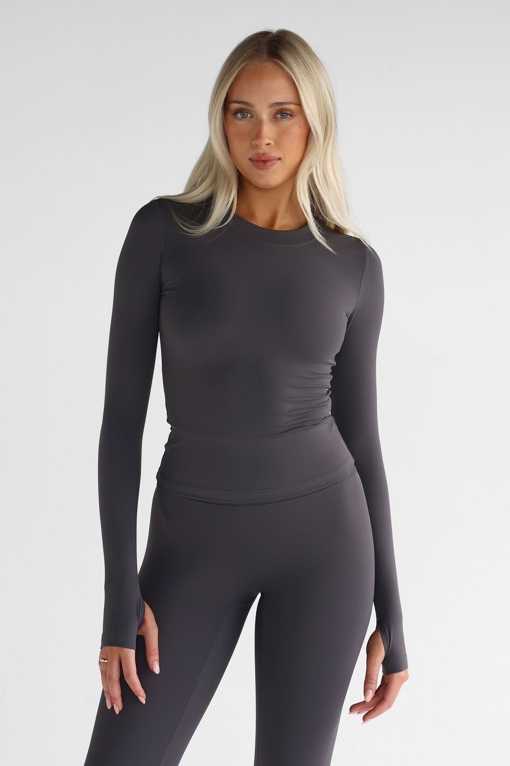 SCULPT Full Length Long Sleeve - Ash - LEELO ACTIVE