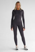 SCULPT Full Length Long Sleeve - Ash - LEELO ACTIVE