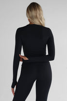 SCULPT Full Length Long Sleeve - Black - LEELO ACTIVE