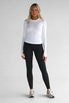 SCULPT Full Length Long Sleeve - White - LEELO ACTIVE