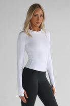 SCULPT Full Length Long Sleeve - White - LEELO ACTIVE