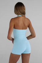 Sculpt Halter Neck Tank - Ice Blue - LEELO ACTIVE