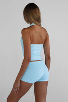 Sculpt Halter Neck Tank - Ice Blue - LEELO ACTIVE