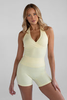 Sculpt Halter Neck Tank - Lemontini - LEELO ACTIVE
