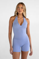 Sculpt Halter Neck Tank - Lilac - LEELO ACTIVE