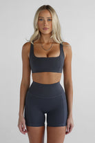 SCULPT Pocket Bike Shorts - Ash - LEELO ACTIVE