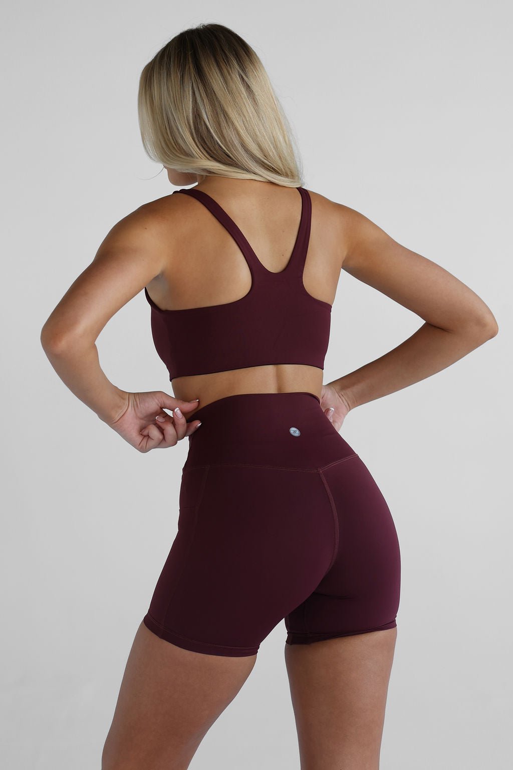 SCULPT Pocket Bike Shorts - Cherry Cola - LEELO ACTIVE