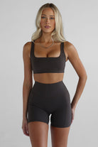 SCULPT Pocket Bike Shorts - Dark Chocolate - LEELO ACTIVE