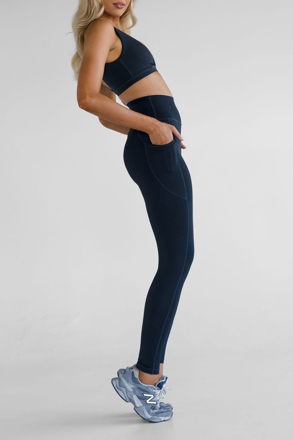 SCULPT Pocket Full Length Leggings - Navy - LEELO ACTIVE